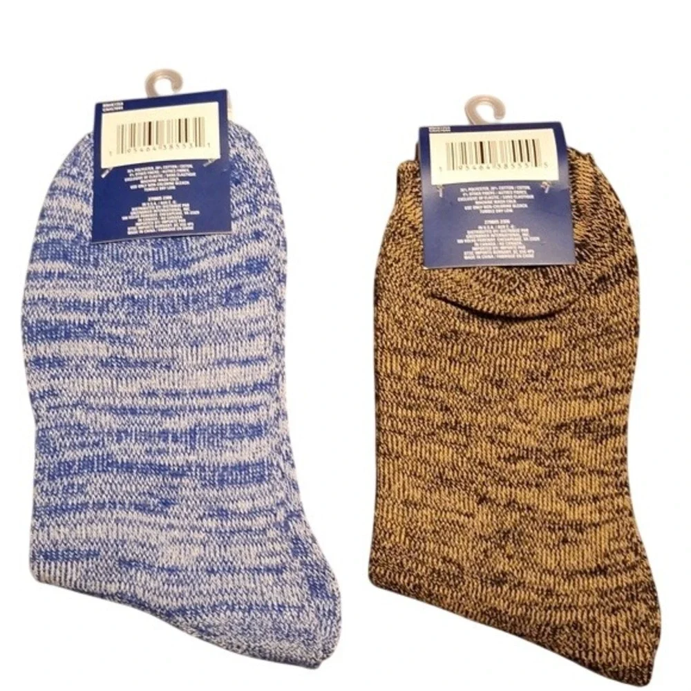 Juncture Thermal Boot Sock Bundle Blue Brown Marled Size 6-9 NEW‎